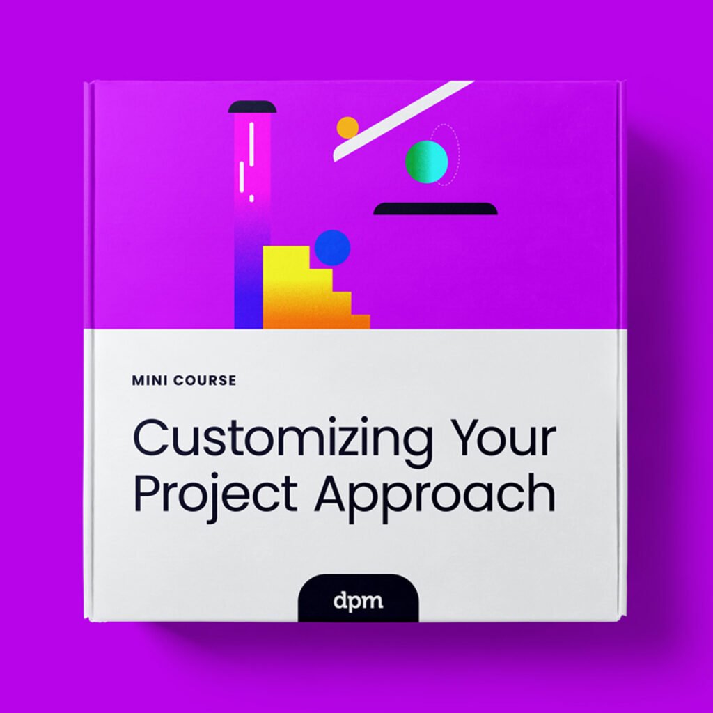 illustration of a textbook with the title of the minicourse "customizing your project approach" on it