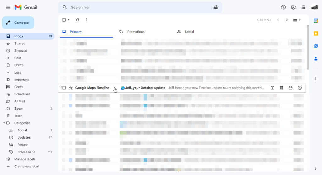 gmail interface layout screenshot