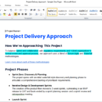 screenshot of project delivery approach
