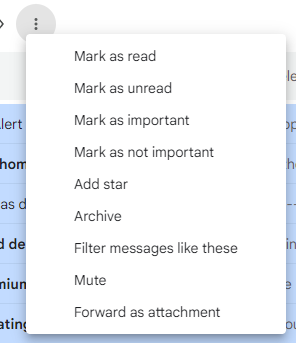 select archive from horizontal ellipses menu screenshot
