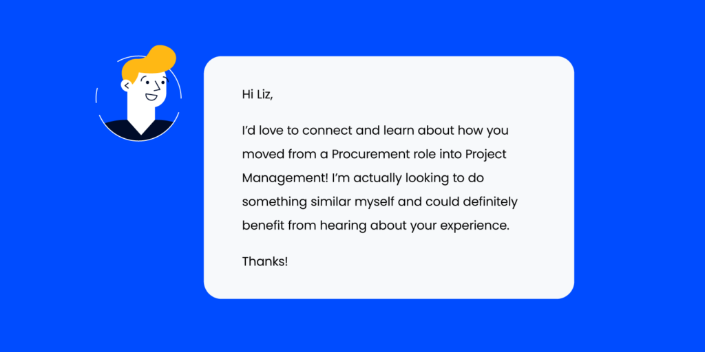 example of a professional networking message