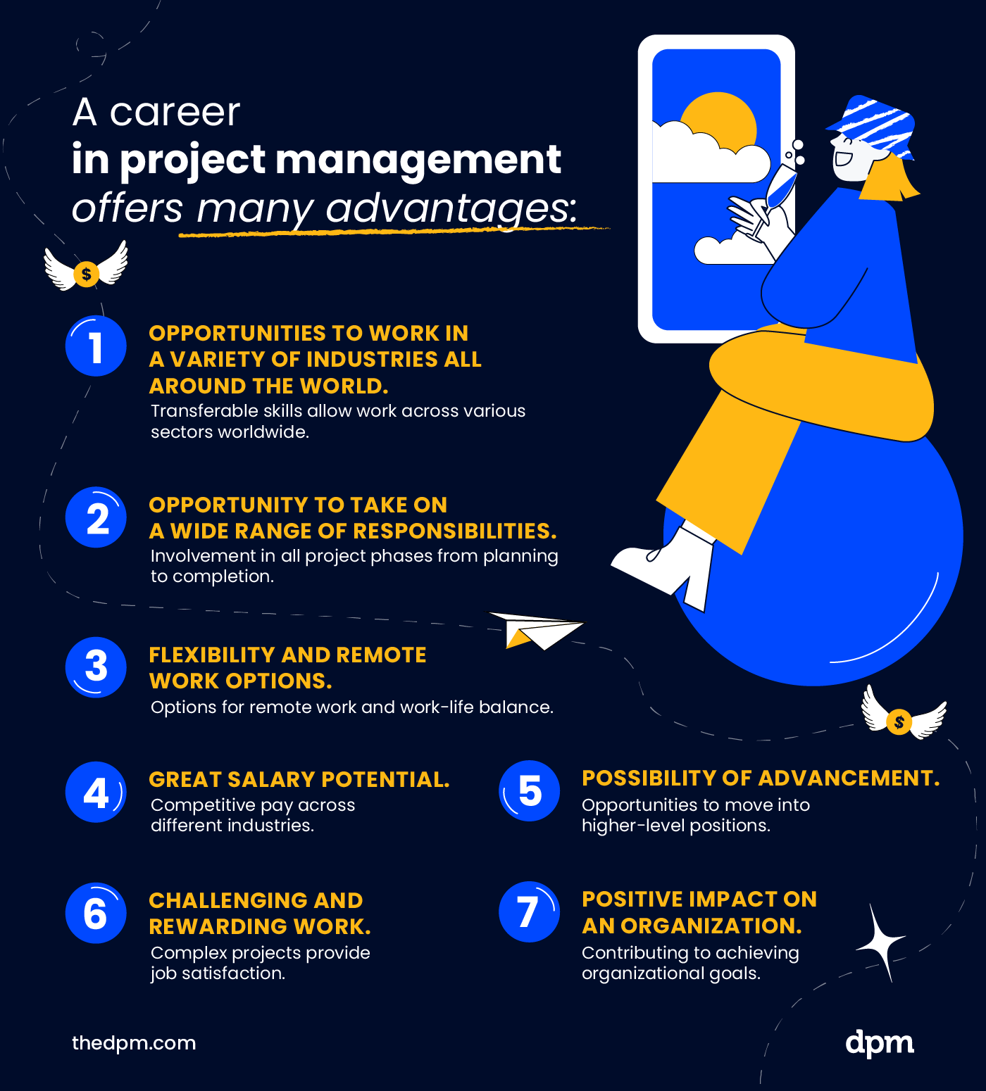 the seven advantages of choosing a career in project management