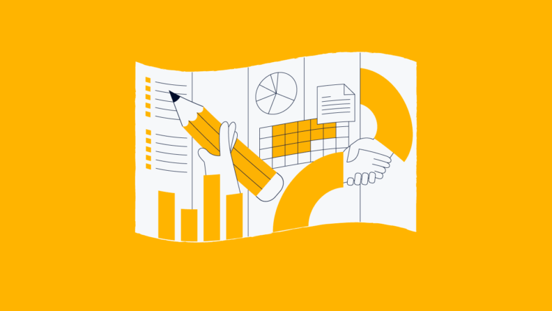 map with charts and graphs and hands shaking on it for enterprise project plan