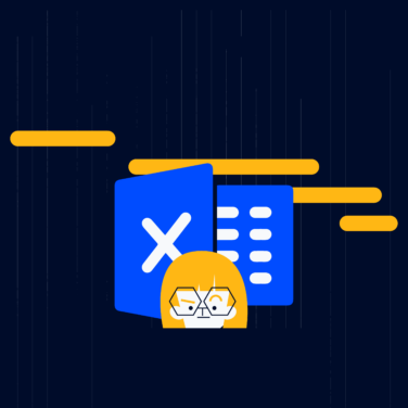 excel logo with a project manager peering over it for how to make a gantt chart in excel