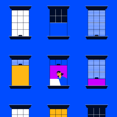 enterprise project manager sitting in the window of a building with many windows
