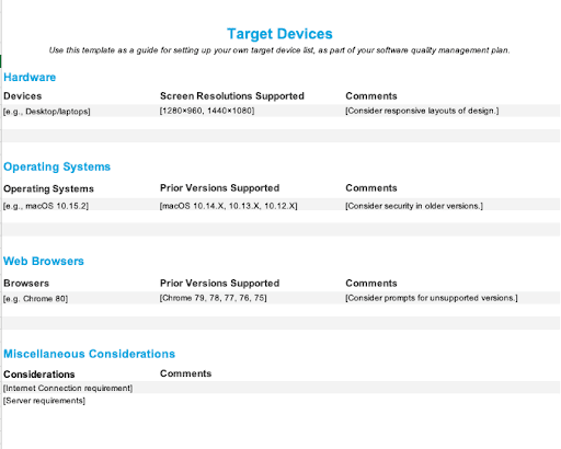 Target Device List Screenshot
