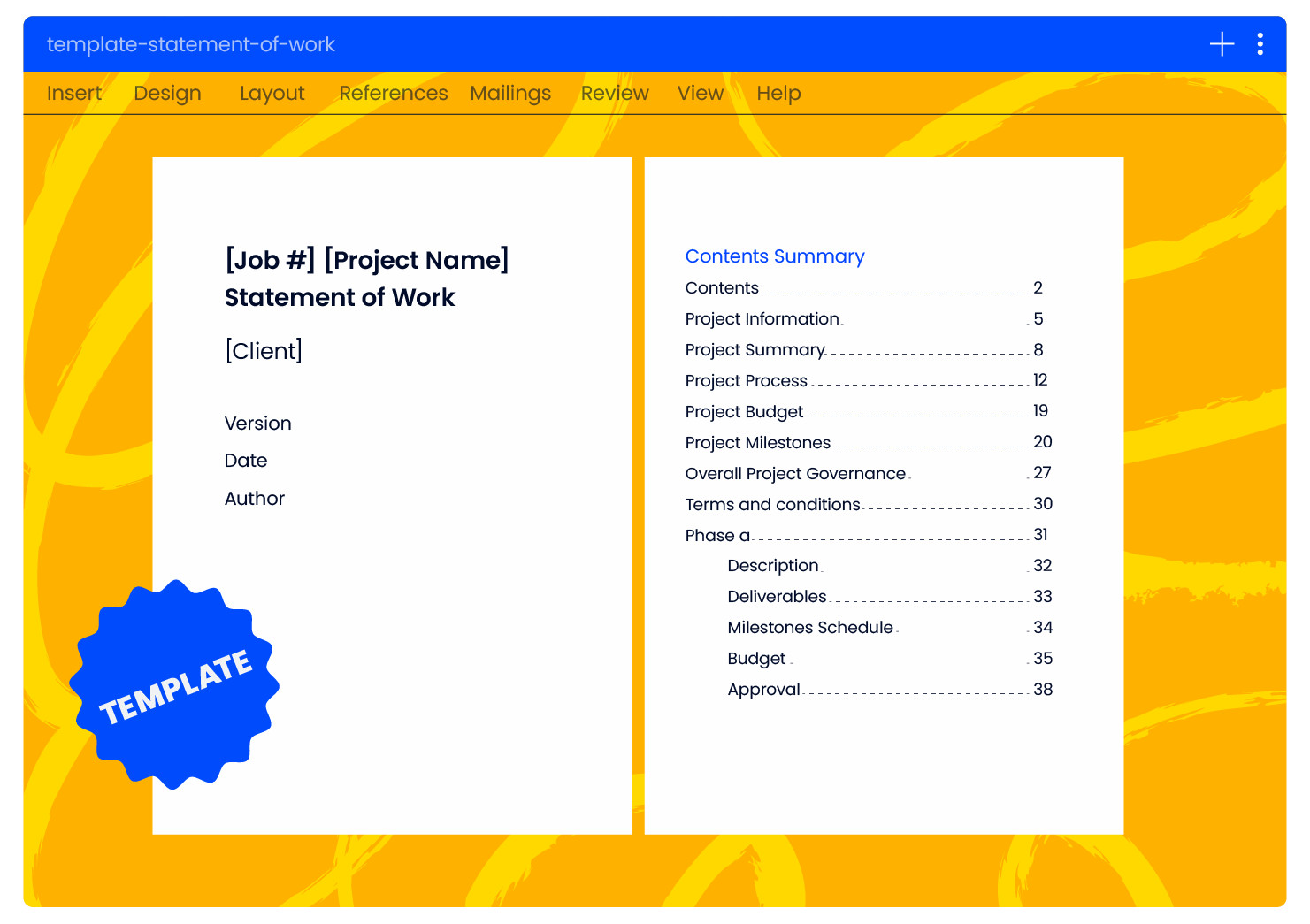 DPM's statement of work template