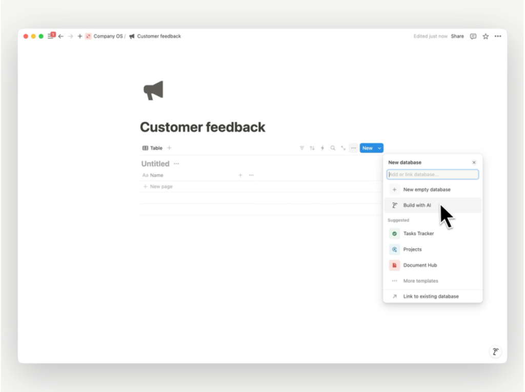 notion build with ai feature