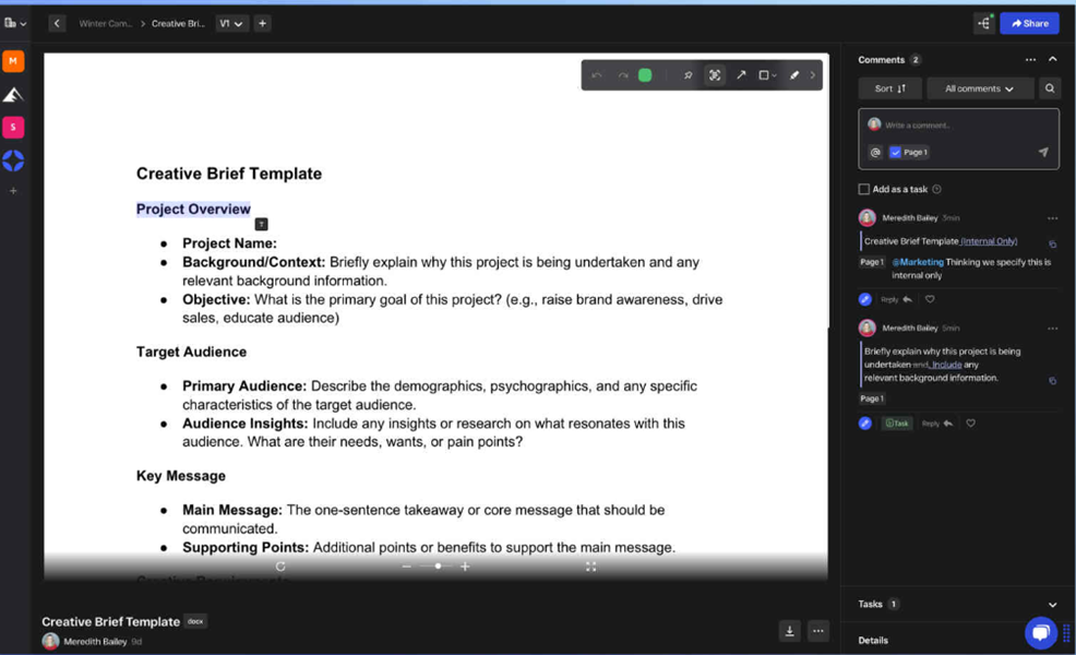 streamwork text highlighting feature screenshot