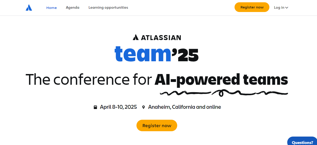 Team '25 by Atlassian, an agile conference