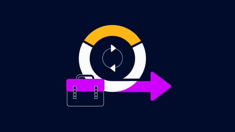 agile workflow arrow in a circle