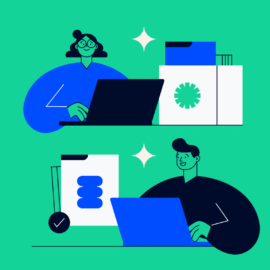 project manager and program manager sitting at their desk for program management vs project management