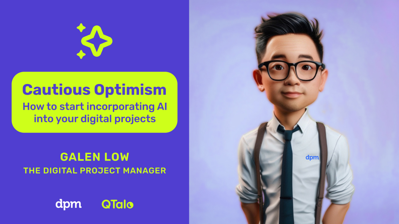 Title card for DPM's lightning talk on getting started with AI-driven project management