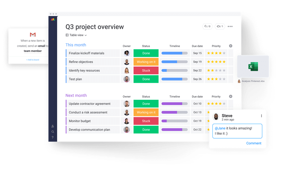 project task management software screenshot