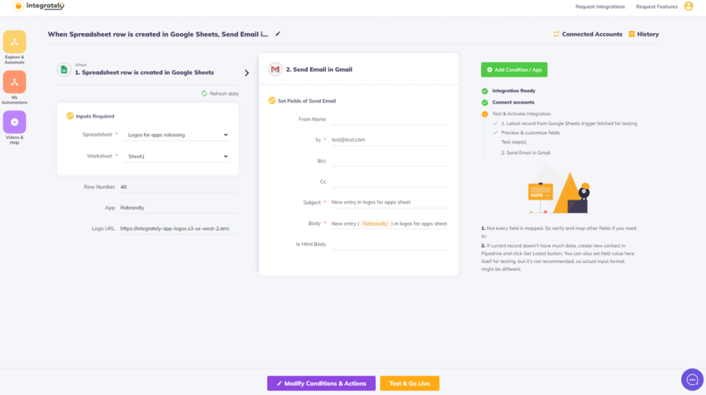 integrately industry specific features screenshot