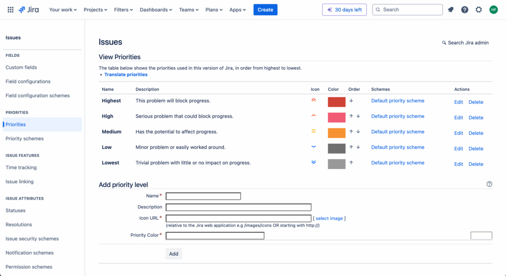 color coding in jira for issues