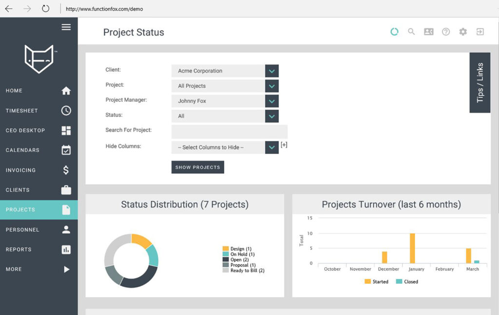 screenshot of functionfox scalability and team size