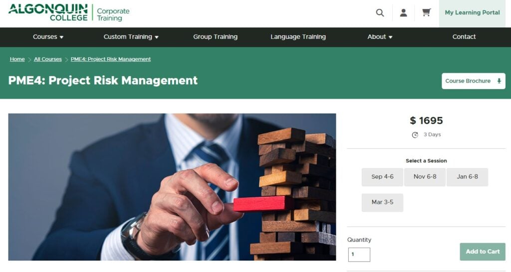 PME4: Project Risk Management course page