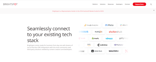 Brightspot integrations screenshot