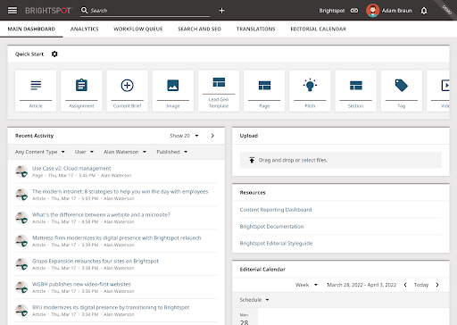 brightspot scalability screenshot