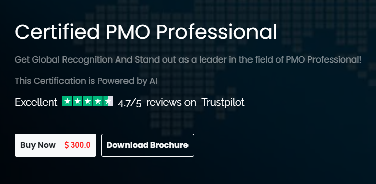 Certified PMO Professional website screenshot