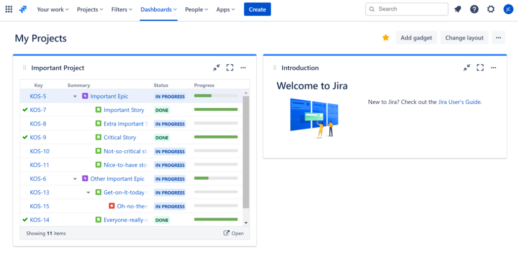 jira scalability and team size screenshot