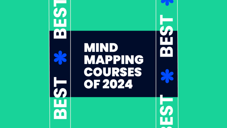 best Mind mapping courses text on green and black background