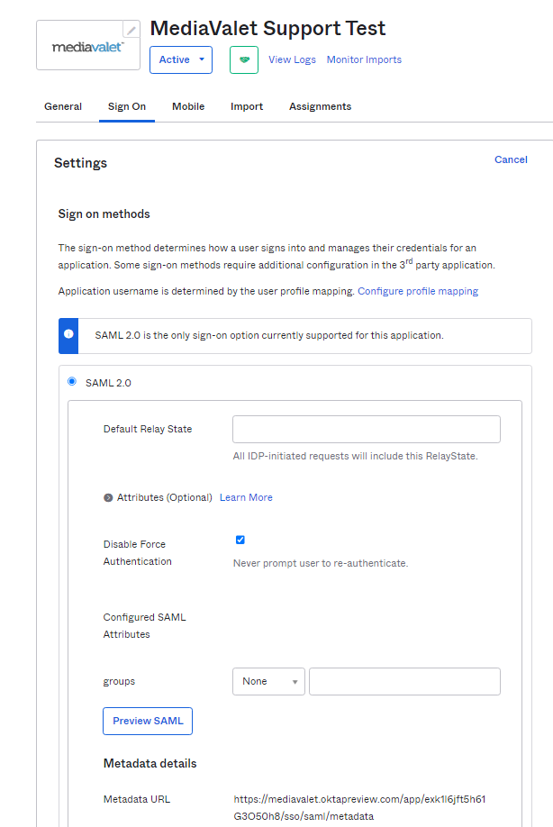 screenshot of mediavalet security safeguards