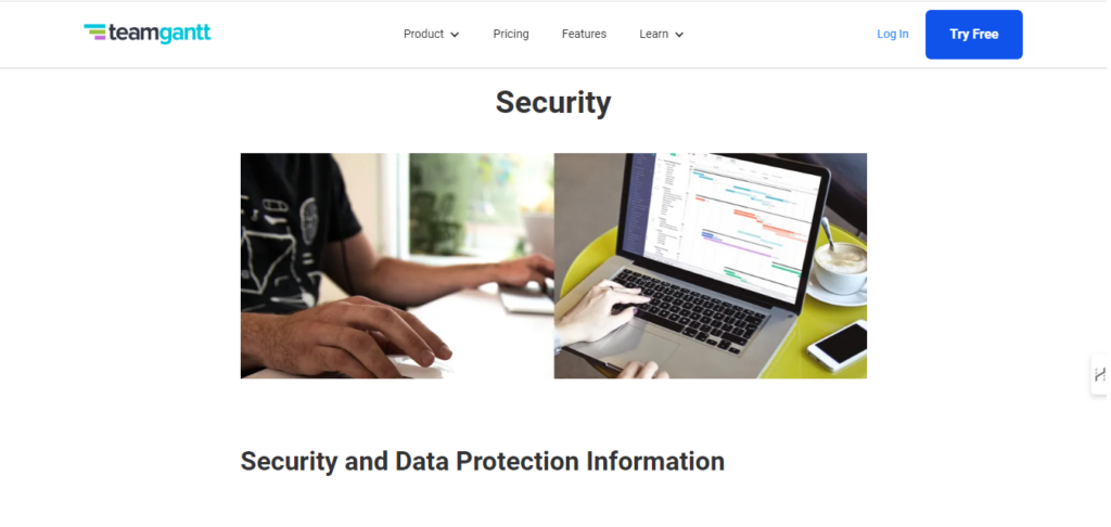 teamgantt security safeguard screenshot
