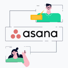 asana logo with project managers creating asana status updates