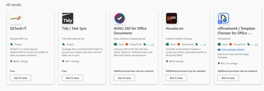 Microsoft Project integrates with various apps