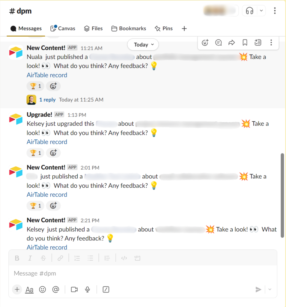 set up an integration with slack screenshot