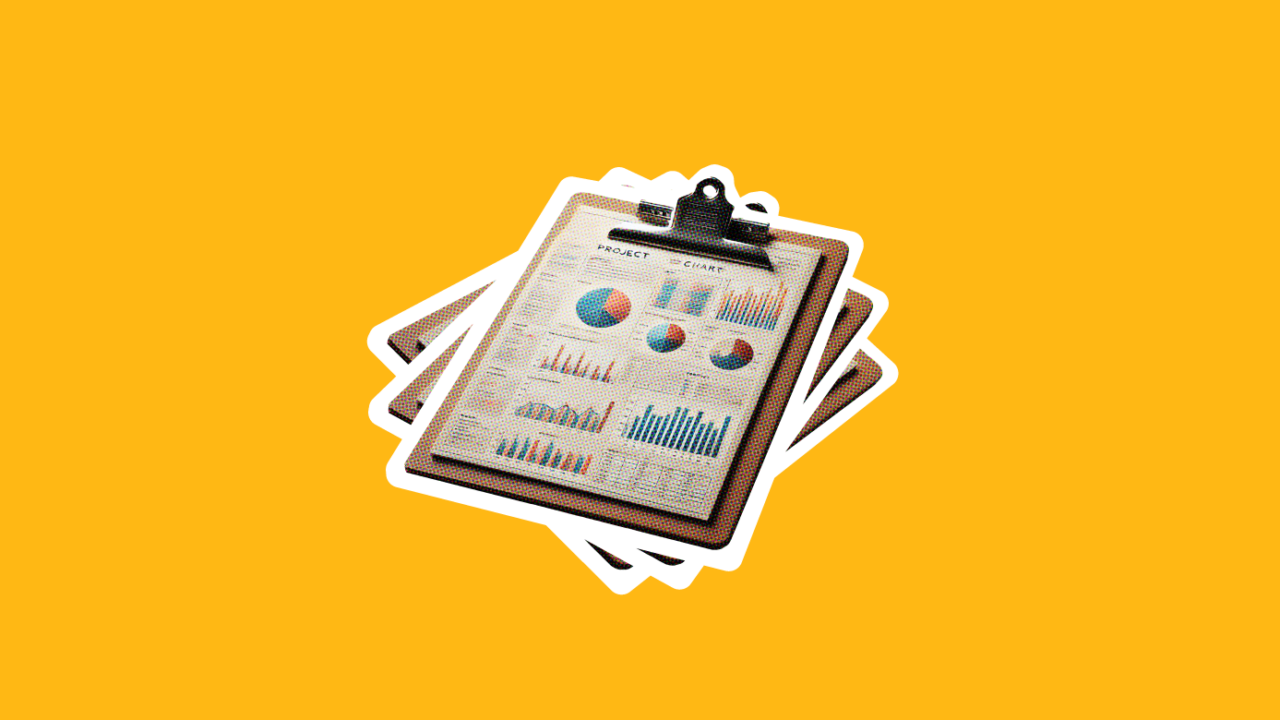 stacked clipboards on orange background for resource allocation models