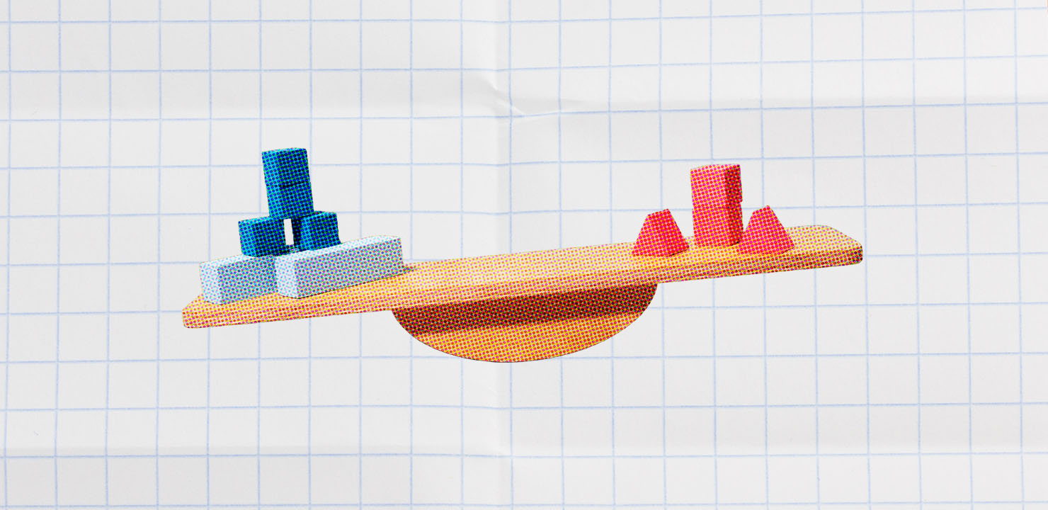 blocks on a seesaw for resource tracking