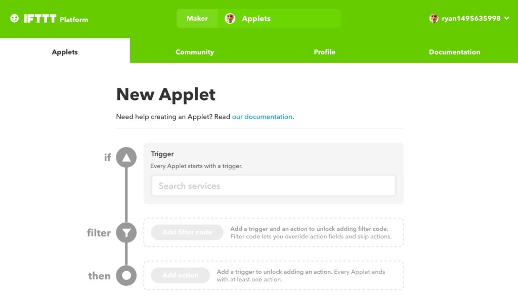IFTTT's new applet feature