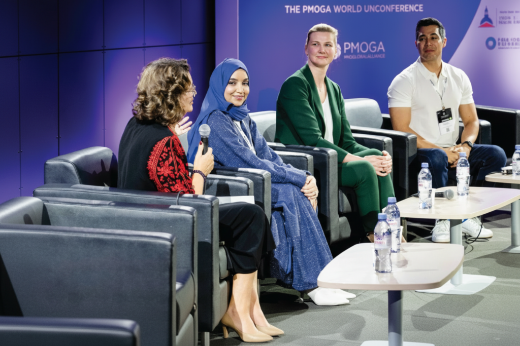 Industry experts during the panel discussion of the 2025 PMO unCON North America