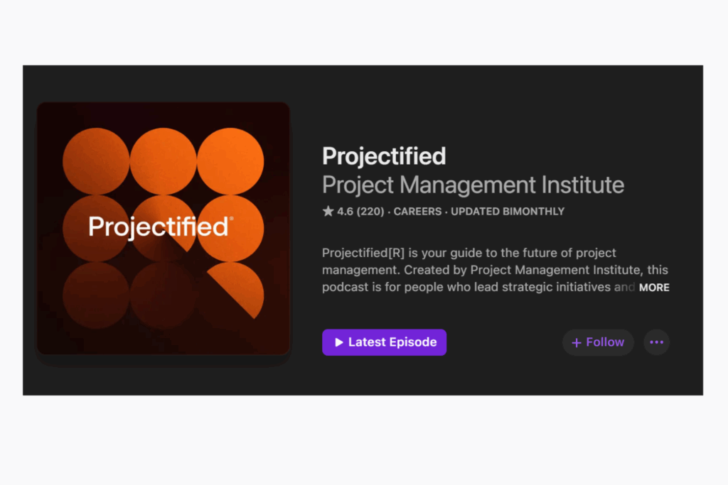 Projectified is a project management podcast that frequently covers AI-related topics