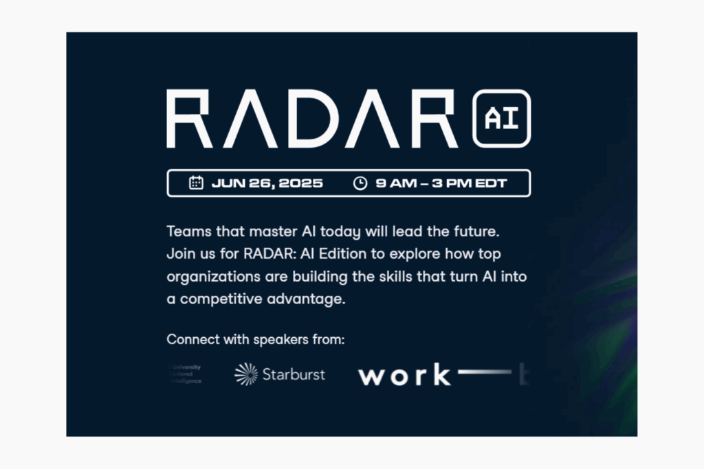 Landing page of RADAR AI conference