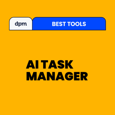 Ai task manager text on orange background