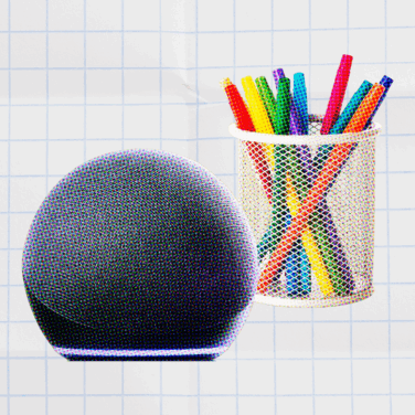 paper weight and pencil holder on a white background for examples of AI in project management