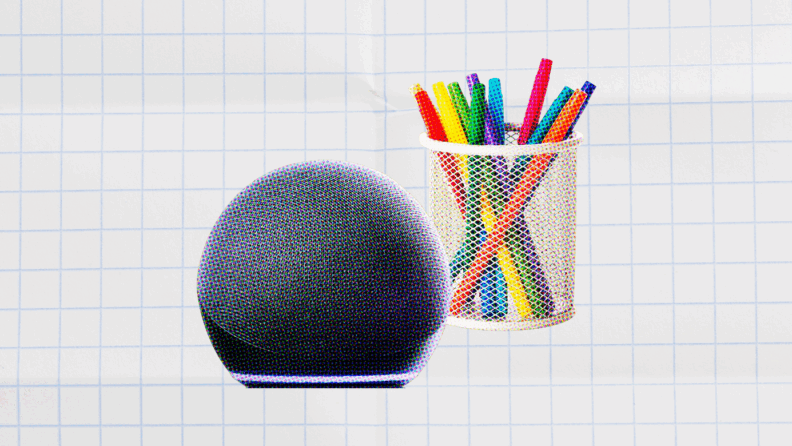paper weight and pencil holder on a white background for examples of AI in project management