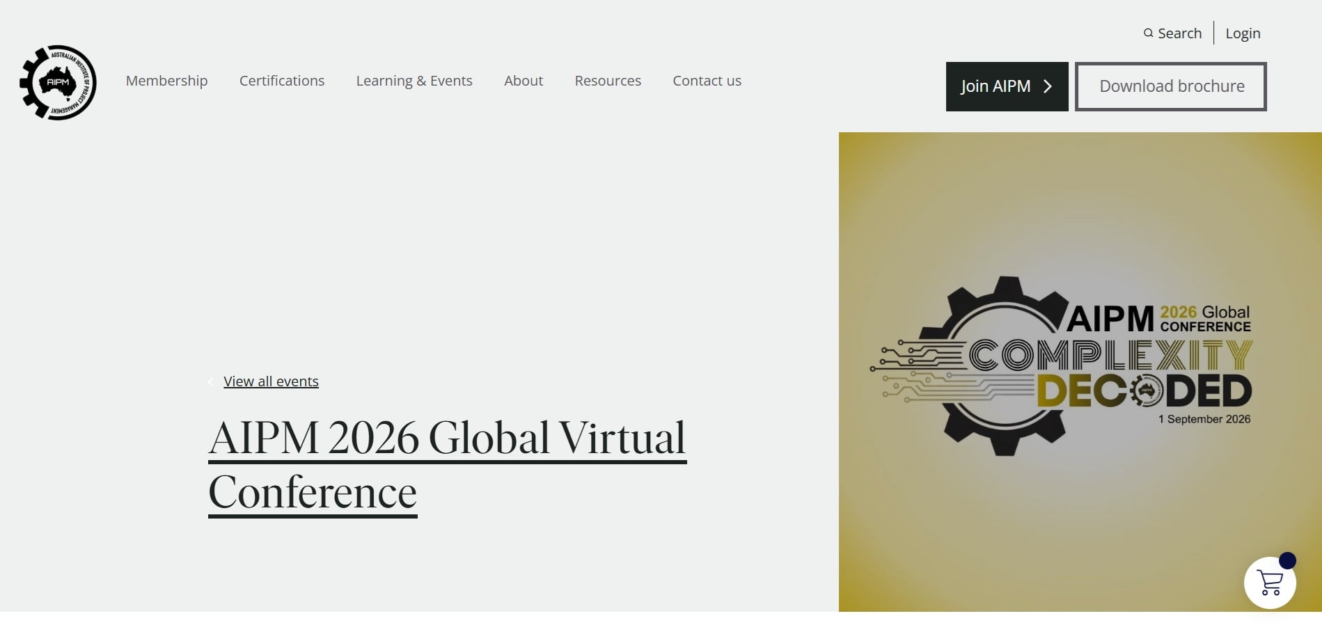 Landing page for the AIPM 2026 Global Virtual Conference