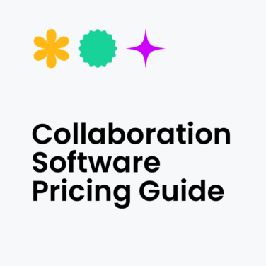Collaboration software pricing guide text on white background