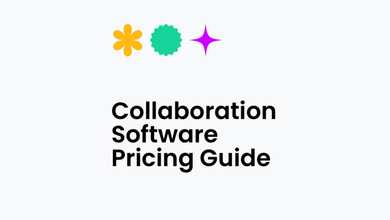 Collaboration software pricing guide text on white background