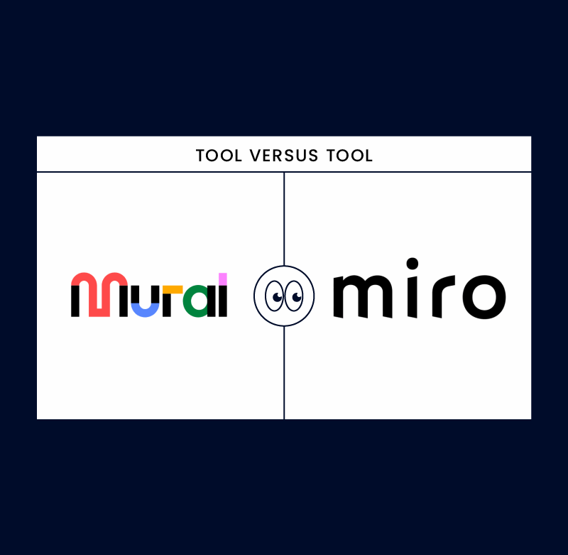 Mural Versus Miro logos on black background