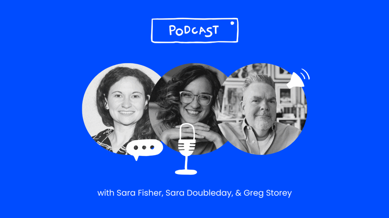 How Can We Lead Creative Projects Now That AI Has Entered The Chat? with Sara Fisher, Sara Doubleday, &amp; Greg Storey Featured Image