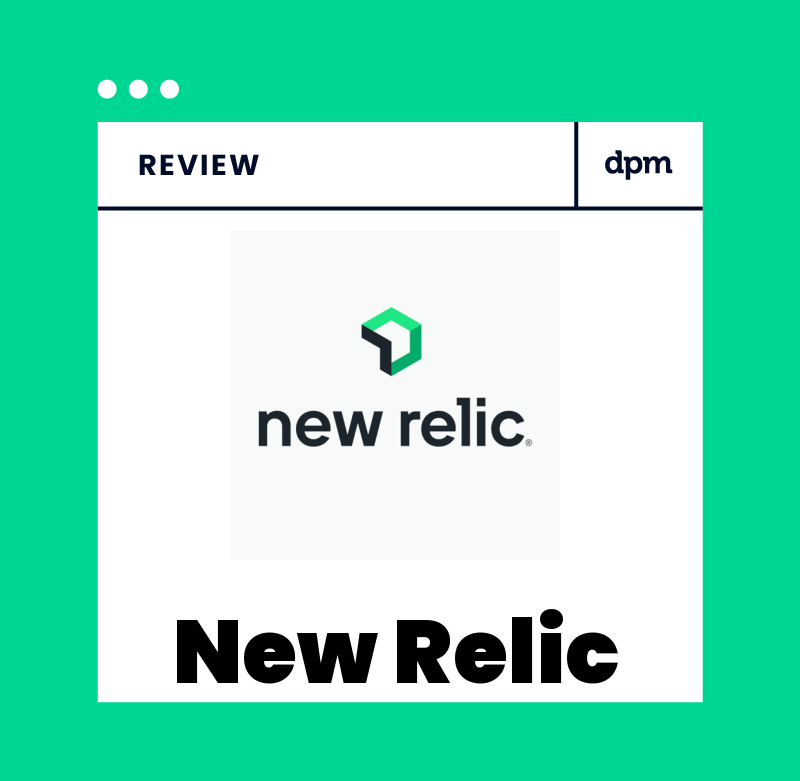 New relic logo on green background for new relic review