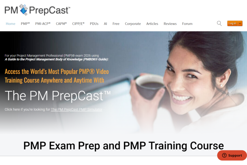 PMP Exam Tips Newsletter page featuring PMP exam preparation resources