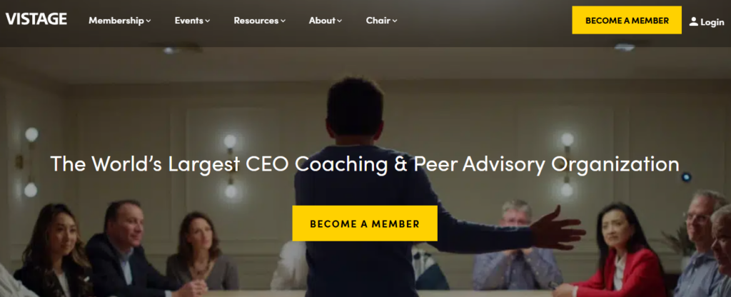 Vistage homepage