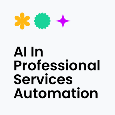 Ai in professional services automation text on white background